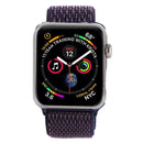 Simple Fashion Nylon Watch Band for Apple Watch Series 7 45mm / 6 & SE & 5 & 4 44mm / 3 & 2 & 1 42mm, with Magic Stick(Dark Purple)