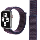 Simple Fashion Nylon Watch Band for Apple Watch Series 7 45mm / 6 & SE & 5 & 4 44mm / 3 & 2 & 1 42mm, with Magic Stick(Dark Purple)