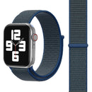 Simple Fashion Nylon Watch Band for Apple Watch Series 7 45mm / 6 & SE & 5 & 4 44mm / 3 & 2 & 1 42mm, with Magic Stick(Dark Blue)