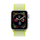 Simple Fashion Nylon Watch Band for Apple Watch Series 7 45mm / 6 & SE & 5 & 4 44mm / 3 & 2 & 1 42mm, with Magic Stick(Fluorescent Green Light)