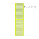 Simple Fashion Nylon Watch Band for Apple Watch Series 7 45mm / 6 & SE & 5 & 4 44mm / 3 & 2 & 1 42mm, with Magic Stick(Fluorescent Green Light)