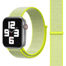 Simple Fashion Nylon Watch Band for Apple Watch Series 7 45mm / 6 & SE & 5 & 4 44mm / 3 & 2 & 1 42mm, with Magic Stick(Fluorescent Green Light)