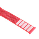 Simple Fashion Nylon Watch Band for Apple Watch Series 7 45mm / 6 & SE & 5 & 4 44mm / 3 & 2 & 1 42mm, with Magic Stick(Rose Red)