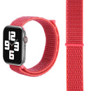 Simple Fashion Nylon Watch Band for Apple Watch Series 7 45mm / 6 & SE & 5 & 4 44mm / 3 & 2 & 1 42mm, with Magic Stick(Rose Red)