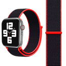 Simple Fashion Nylon Watch Band for Apple Watch Series 7 45mm / 6 & SE & 5 & 4 44mm / 3 & 2 & 1 42mm, with Magic Stick(Red)