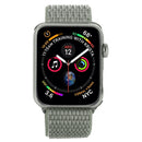 Simple Fashion Nylon Watch Band for Apple Watch Series 7 45mm / 6 & SE & 5 & 4 44mm / 3 & 2 & 1 42mm, with Magic Stick(Silver Grey)