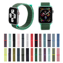 Simple Fashion Nylon Watch Band for Apple Watch Series 7 45mm / 6 & SE & 5 & 4 44mm / 3 & 2 & 1 42mm, with Magic Stick(Fluorescent Green Light)