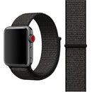 Simple Fashion Nylon Watch Band for Apple Watch Series 7 41mm / 6 & SE & 5 & 4 40mm / 3 & 2 & 1 38mm, with Magic Stick(Nightfall Black)