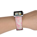 Fish Scale Glitter Genuine Leather Wrist Watch Band with Stainless Steel Buckle for Apple Watch Series 3 & 2 & 1 38mm(Pink)