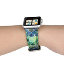 Fish Scale Glitter Genuine Leather Wrist Watch Band with Stainless Steel Buckle for Apple Watch Series 3 & 2 & 1 38mm(Green)