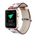 Fashion Pattern Genuine Leather Wrist Watch Band for Apple Watch Series 3 & 2 & 1 38mm