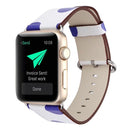 For Apple Watch Series 3 & 2 & 1 42mm Fashion Pattern Genuine Leather Wrist Watch Band