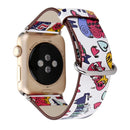 For Apple Watch Series 3 & 2 & 1 42mm Fashion Pattern Genuine Leather Wrist Watch Band