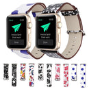 For Apple Watch Series 3 & 2 & 1 42mm Fashion Pattern Genuine Leather Wrist Watch Band
