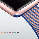 For Apple Watch 42mm Woven Nylon Watch Band(Black)