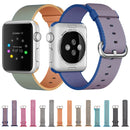 For Apple Watch 42mm Woven Nylon Watch Band(Black)