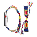 Clothes Wool Wrist Watch Band with Stainless Steel Buckle for Apple Watch Series 3 & 2 & 1 38mm(Dark Blue)