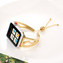 S-shaped Bracelet Stainless Steel Watch Band for Apple Watch Series 3 & 2 & 1 38mm(Gold)