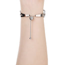 S-shaped Bracelet Stainless Steel Watch Band for Apple Watch Series 3 & 2 & 1 38mm(Silver)