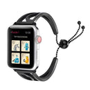 S-shaped Bracelet Stainless Steel Watch Band for Apple Watch Series 3 & 2 & 1 42mm(Black)