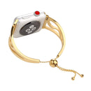 S-shaped Bracelet Stainless Steel Watch Band for Apple Watch Series 3 & 2 & 1 42mm(Gold)