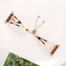 S-shaped Bracelet Stainless Steel Watch Band for Apple Watch Series 3 & 2 & 1 42mm(Rose Gold)