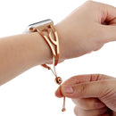 S-shaped Bracelet Stainless Steel Watch Band for Apple Watch Series 3 & 2 & 1 42mm(Rose Gold)