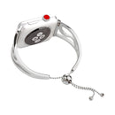 S-shaped Bracelet Stainless Steel Watch Band for Apple Watch Series 3 & 2 & 1 42mm(Silver)