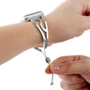 S-shaped Bracelet Stainless Steel Watch Band for Apple Watch Series 3 & 2 & 1 42mm(Silver)
