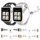 S-shaped Bracelet Stainless Steel Watch Band for Apple Watch Series 3 & 2 & 1 42mm(Black)