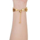 Flower Shaped Bracelet Stainless Steel Watch Band for Apple Watch Series 3 & 2 & 1 38mm(Gold)