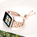 Flower Shaped Bracelet Stainless Steel Watch Band for Apple Watch Series 3 & 2 & 1 38mm(Rose Gold)