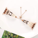 Flower Shaped Bracelet Stainless Steel Watch Band for Apple Watch Series 3 & 2 & 1 38mm(Rose Gold)