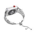 Flower Shaped Bracelet Stainless Steel Watch Band for Apple Watch Series 3 & 2 & 1 38mm(Silver)