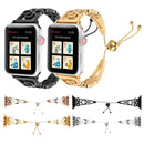 Flower Shaped Bracelet Stainless Steel Watch Band for Apple Watch Series 3 & 2 & 1 38mm(Rose Gold)