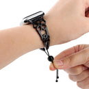 Flower Shaped Bracelet Stainless Steel Watch Band for Apple Watch Series 3 & 2 & 1 42mm(Black)