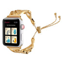 LOVE Shaped Bracelet Stainless Steel Watch Band for Apple Watch Series 3 & 2 & 1 38mm(Gold)