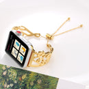 LOVE Shaped Bracelet Stainless Steel Watch Band for Apple Watch Series 3 & 2 & 1 38mm(Gold)