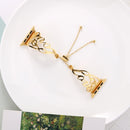 LOVE Shaped Bracelet Stainless Steel Watch Band for Apple Watch Series 3 & 2 & 1 38mm(Gold)