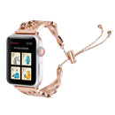 LOVE Shaped Bracelet Stainless Steel Watch Band for Apple Watch Series 3 & 2 & 1 38mm(Rose Gold)