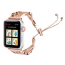LOVE Shaped Bracelet Stainless Steel Watch Band for Apple Watch Series 3 & 2 & 1 38mm(Rose Gold)