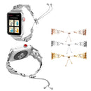 LOVE Shaped Bracelet Stainless Steel Watch Band for Apple Watch Series 3 & 2 & 1 38mm(Rose Gold)