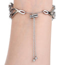 LOVE Shaped Bracelet Stainless Steel Watch Band for Apple Watch Series 3 & 2 & 1 42mm(Silver)