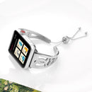 Double C-shaped Bracelet Stainless Steel Watch Band for Apple Watch Series 3 & 2 & 1 38mm(Silver)