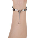 Double C-shaped Bracelet Stainless Steel Watch Band for Apple Watch Series 3 & 2 & 1 38mm(Silver)