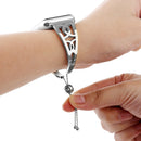 Double C-shaped Bracelet Stainless Steel Watch Band for Apple Watch Series 3 & 2 & 1 38mm(Silver)