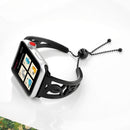 Double C-shaped Bracelet Stainless Steel Watch Band for Apple Watch Series 3 & 2 & 1 42mm(Black)