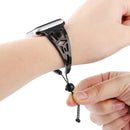 Double C-shaped Bracelet Stainless Steel Watch Band for Apple Watch Series 3 & 2 & 1 42mm(Black)