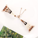 Double C-shaped Bracelet Stainless Steel Watch Band for Apple Watch Series 3 & 2 & 1 42mm(Rose Gold)