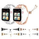 Double C-shaped Bracelet Stainless Steel Watch Band for Apple Watch Series 3 & 2 & 1 42mm(Black)